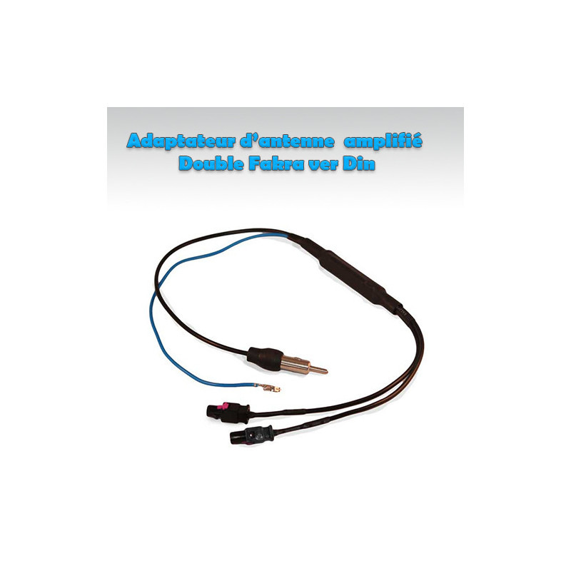 Adaptateur d'antenne de diversité d'autoradio, double adaptateur d'antenne  d'antenne stéréo de câble Fakra à mâle Din pour - Cdiscount Auto