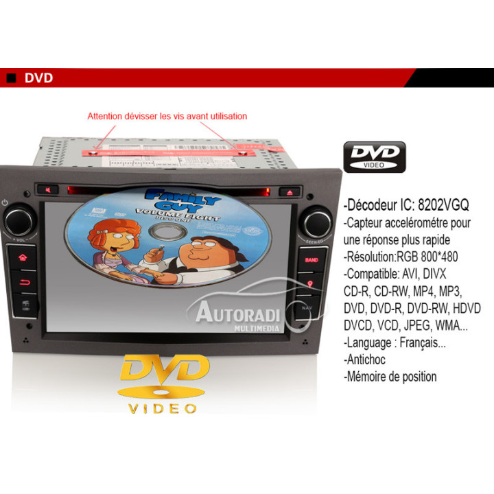 Autoradio Multimédia Pour Opel