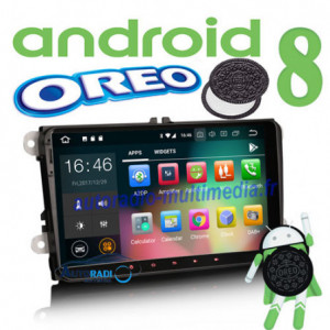 Autoradio multimédia GPS 8-core Android 8.0