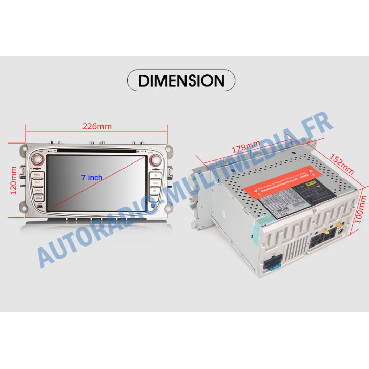 Autoradio Android 8 pour Ford