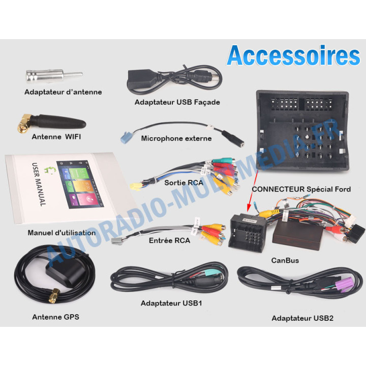 Autoradio Android 8 pour Ford