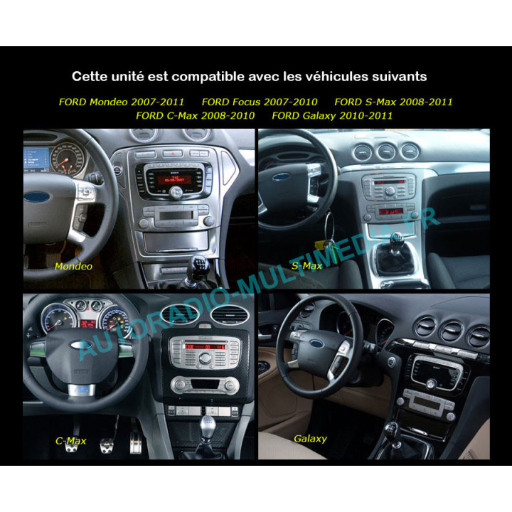 autoradio android 8.1 pour Ford Mondeo  Focus  S-Max  C-Max  Galaxy