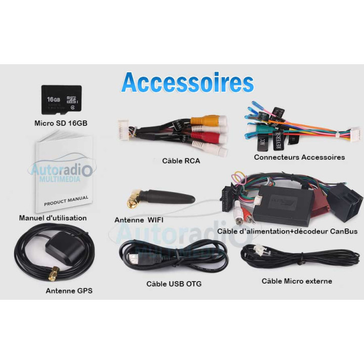 Autoradio multimedia Android 8.1 Pour FIAT BRAVO