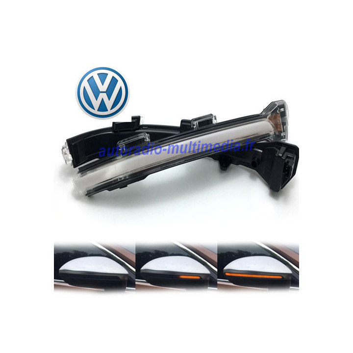 Clignotant LED Dynamique, Defilant pour volkswagen (Blanc)