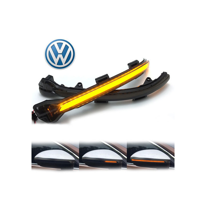 Clignotant Led Dynamique, Defilant pour volkswagen (Noir)