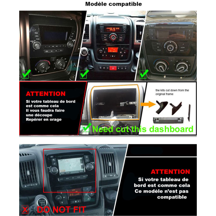 Autoradio Android 8 Pour Fiat Ducato 2008 à 2015