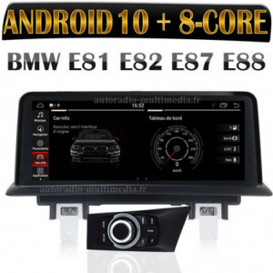 autoradio multimedia android 10  processeur 8-core pour BMW  Série 1 E81 E82 E87 E88