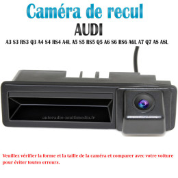 Caméra de recul  poignée de coffre Pour Audi A3 S3 RS3 Q3 A4 S4 RS4 A4L A5 S5 RS5 Q5 A6 S6 RS6 A6L A7 Q7 A8 A8L
