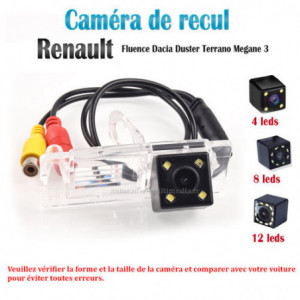 Camera de recul voiture pour  Renault Fluence Dacia Duster Terrano Megane 3
