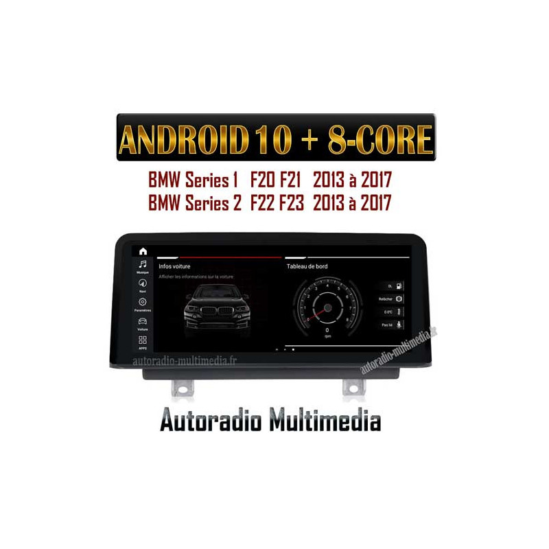 autoradio multimedia android 10 processeur 8-core pour BMW Série 1 F20 F21 Série 2 F22 F23