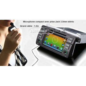 Ponskoy Microphone Portable pour autoradio, Micro Externe 3,5 mm pour  Lecteur DVD stéréo de Voiture GPS Navigation PC Ordinateur Portable avec  câble