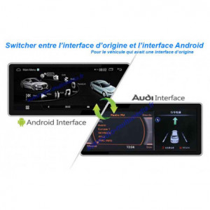 Autoradio Android 10 processeur 8-core, Carplay/ Android Auto pour Audi a4 A5 2009-2016