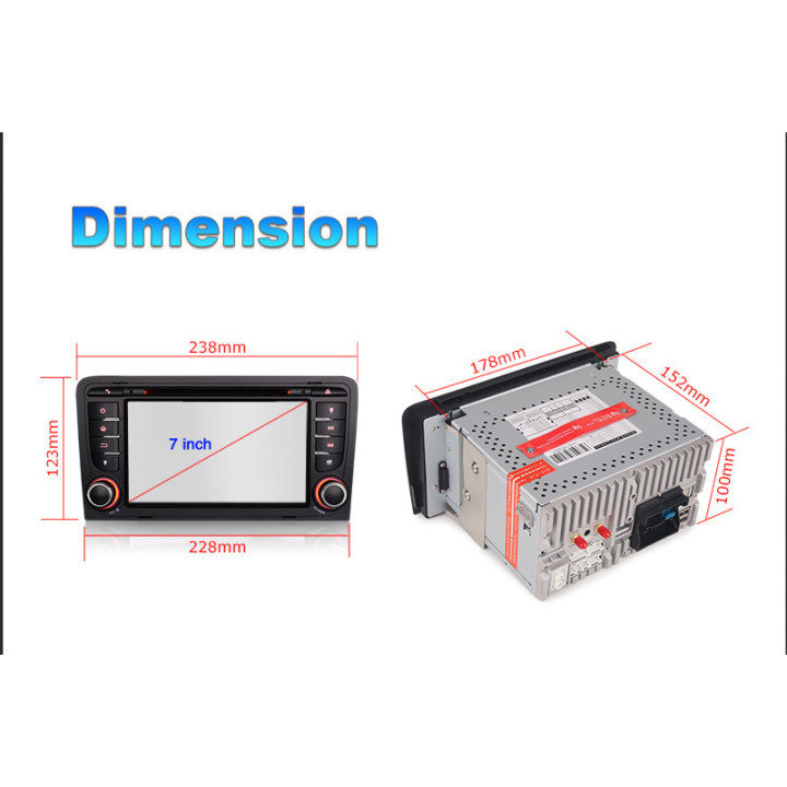 Autoradio Android 15 pour Audi A3
