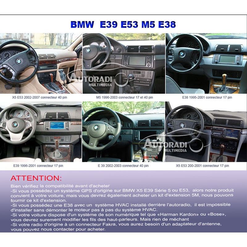 Autoradio BMW X5 - 1996-2003