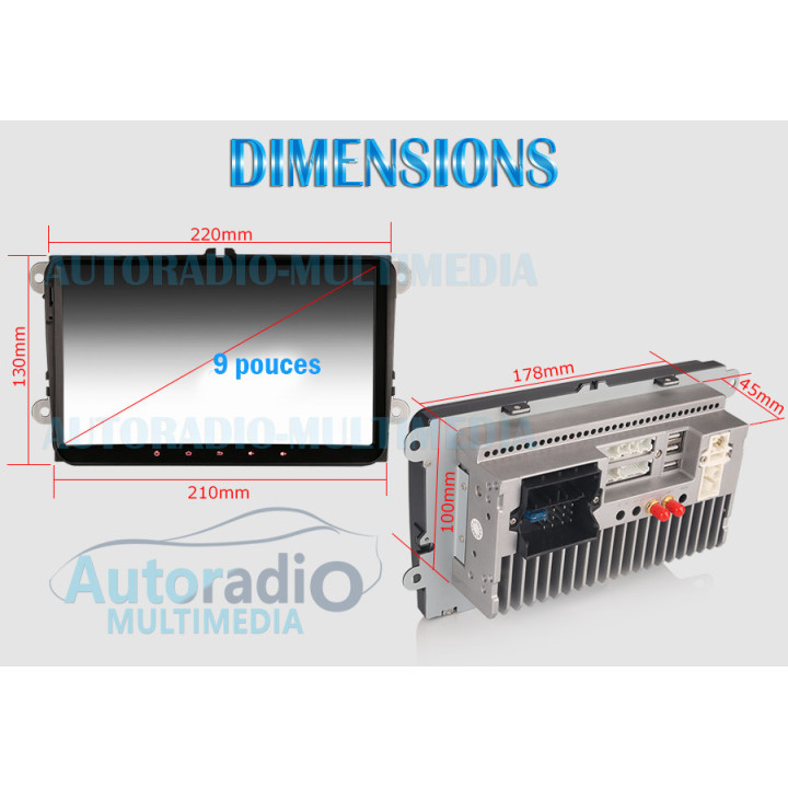 Autoradio VW Seat Skoda 9 pouces - CarPlay & Android Auto
