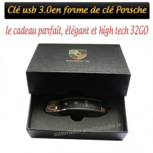 Clé USB 3.0 en  forme clé Porsche, le cadeau parfait, élégant et high tech 32GO