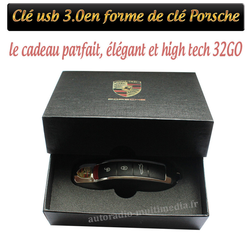 Clé USB 3.0 en forme clé Porsche, le cadeau parfait, élégant et