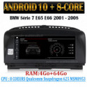 autoradio multimedia android 10 8-coeurs pour BMW Série E65 E66