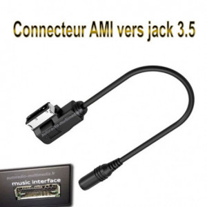 Câble AMI vers jack femelle 3.5. Mercedes, Audi, Volkswagen