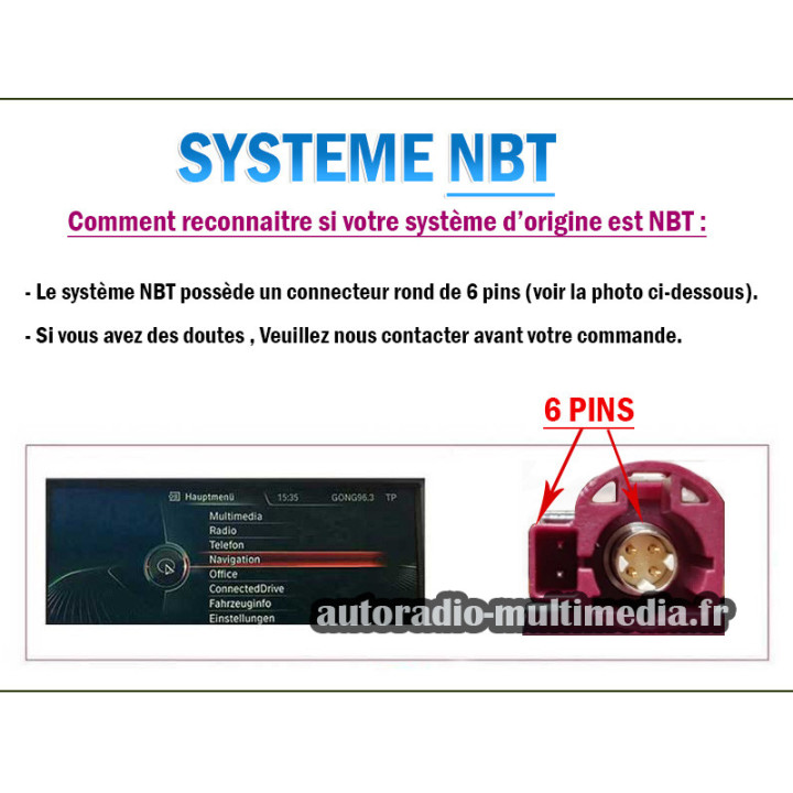Autoradio BMW Série 3 F30 / Série 4 F32 - CarPlay & Android Auto