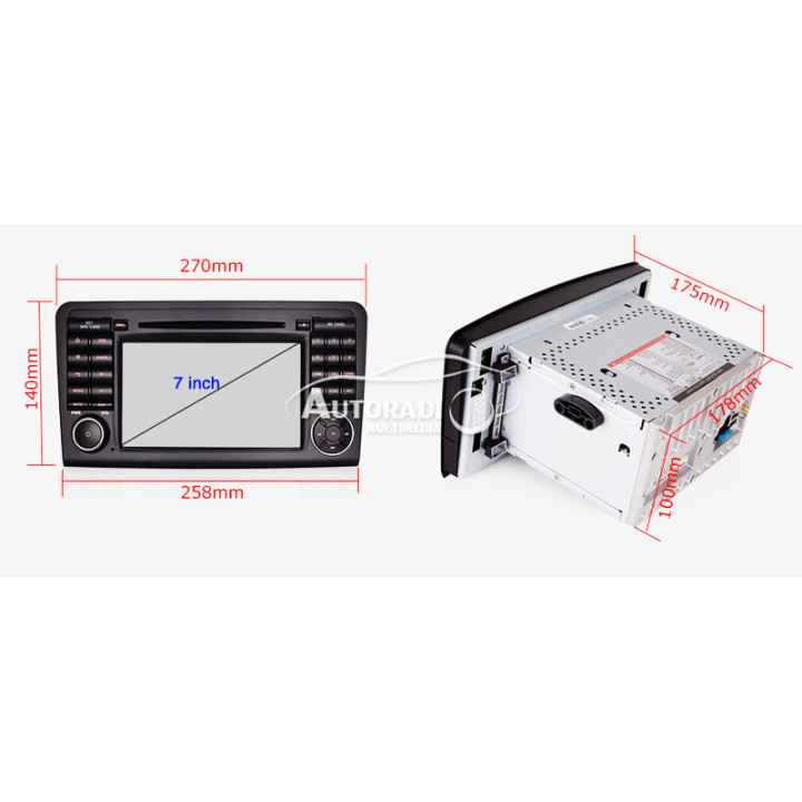 Autoradio Android 14 Pour Mercedes ML, GL