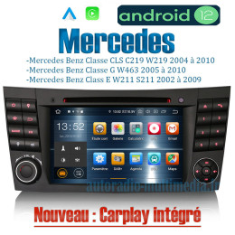 Autoradio Pour Mercedes Classe E, G, CLS CarPlay et Android auto