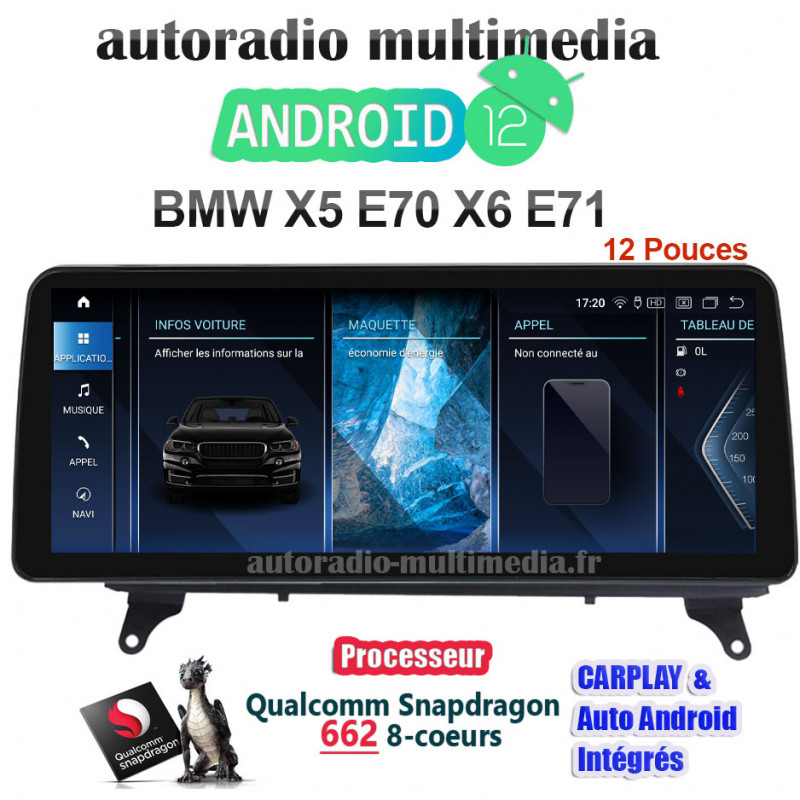 autoradio multimedia android 12 pouces BMW e70 e71