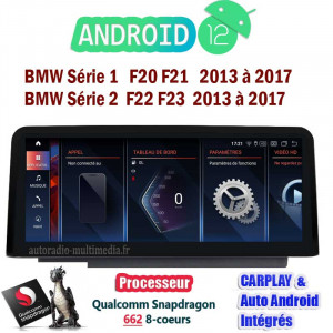 autoradio multimedia android 12 pour BMW Série 1 F20 F21 Série 2 F22 F23