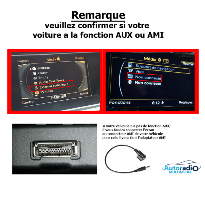 Ecran Android Carplay pour Audi A4 / A5 Android 15