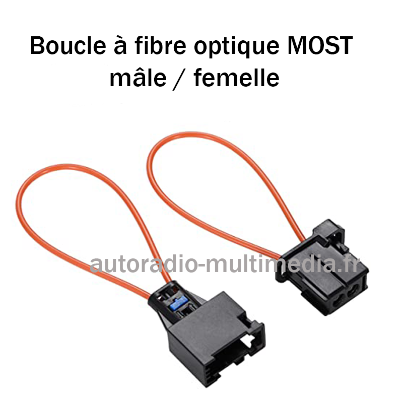2 Pièces boucle fibre optique mâle / femelle