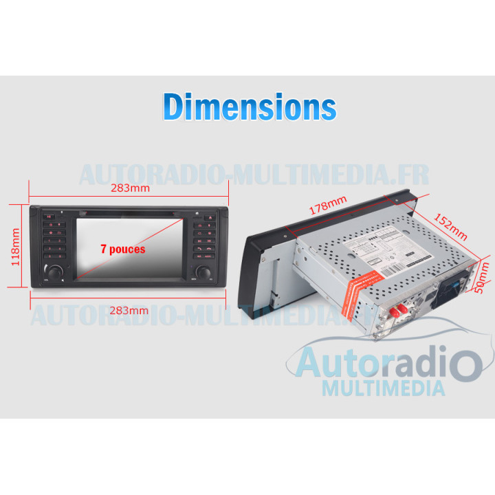 Autoradio BMW Série 5 E39 - CarPlay & Android Auto