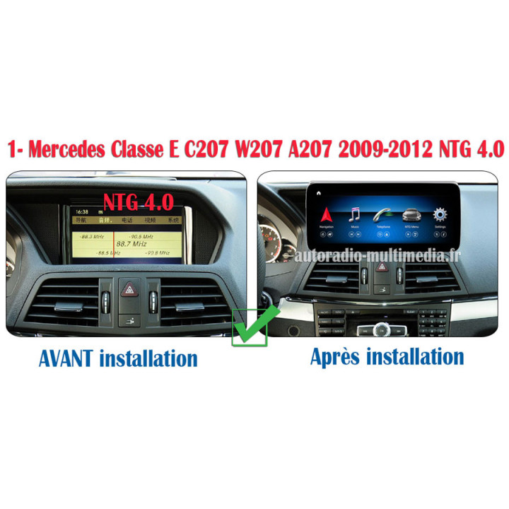 autoradio multimedia Mercedes Classe E A207 C207 W207  Android 15