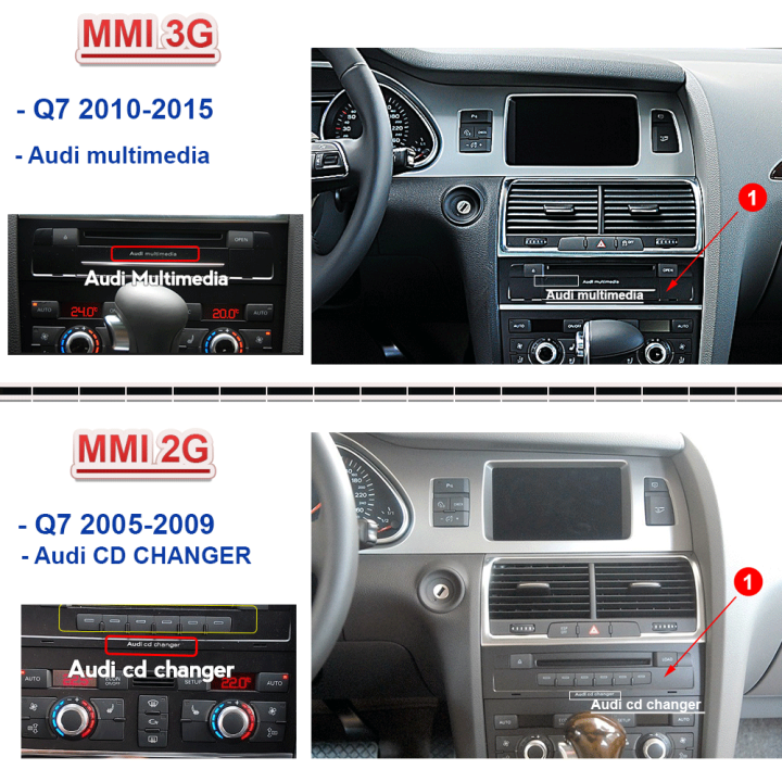 Ecran Multimédia Android 13 pour Audi Q7 2005-2015