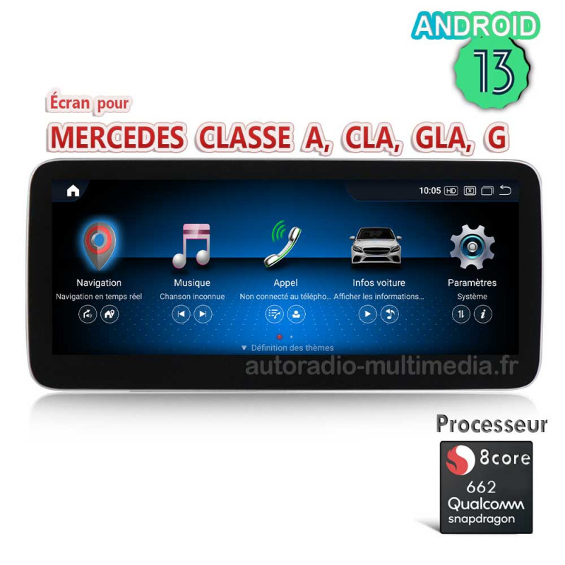 autoradio multimédia android 13 pour MERCEDES classe CLA  C117 GLA  X156  A  W176 G  W463 2012 2013 2014 2015 2016 2017 2018