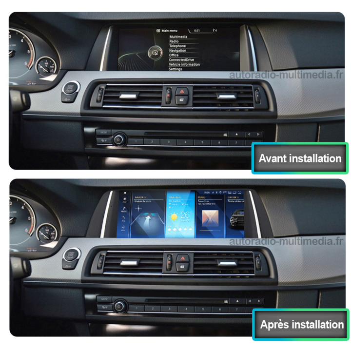 Autoradio BMW Série 5 F10 F11 - CarPlay & Android Auto