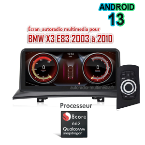 autoradio gps multimedia aundroid pour bmw x3 e83