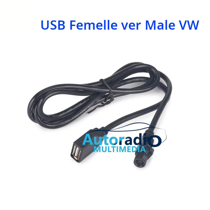 Câble USB ver connecteur 4 pin VW