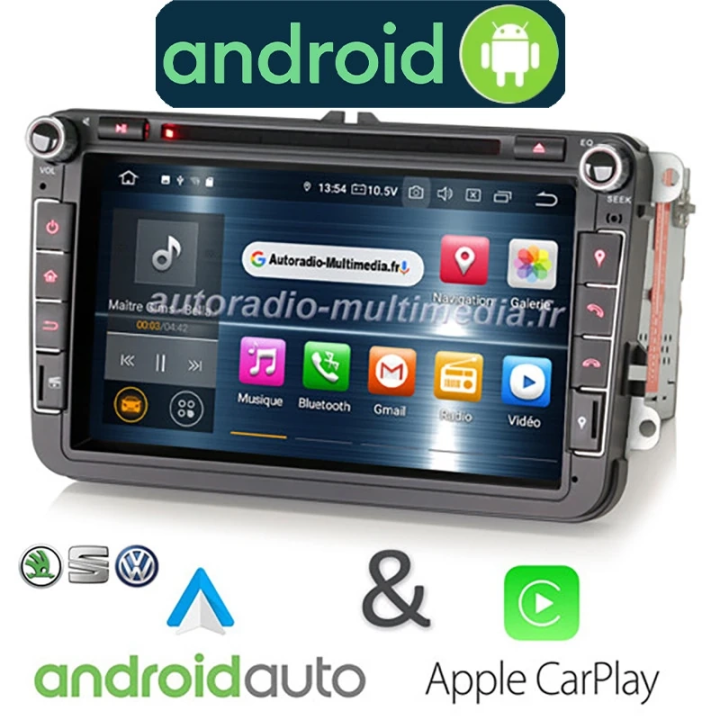 Autoradio GPS Bluetooth Anroid vw Seat Skoda