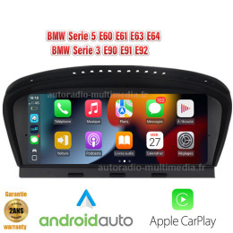 autoradio multimedia android 15 pour BMW Série 3 E90 E91 E92 E93 Série 5 E60 E61  Série 6 E63 E64