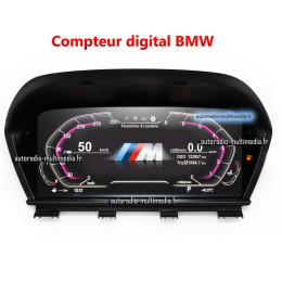 Compteur virtuel digital numérique BMW Tableau de bord Cockpit
