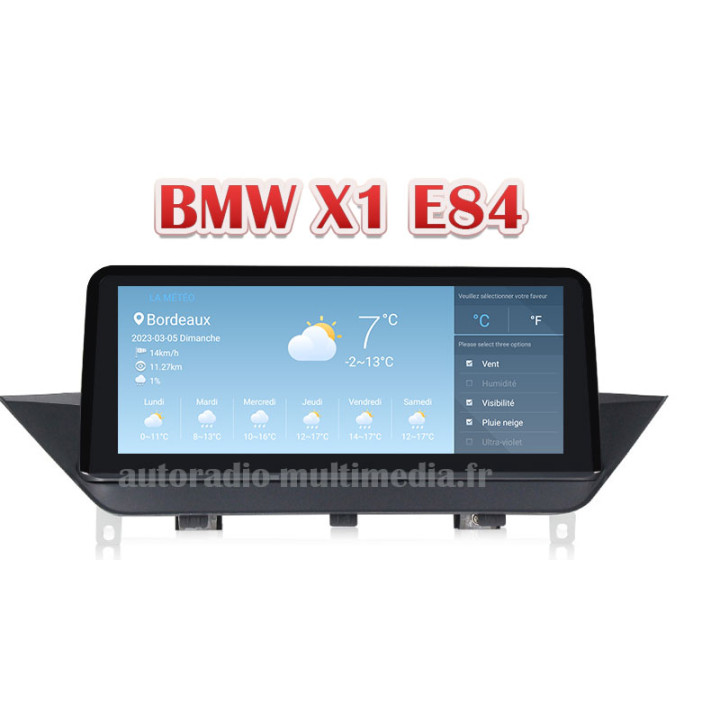 autoradio multimedia android 12 pour BMW X1 E84.