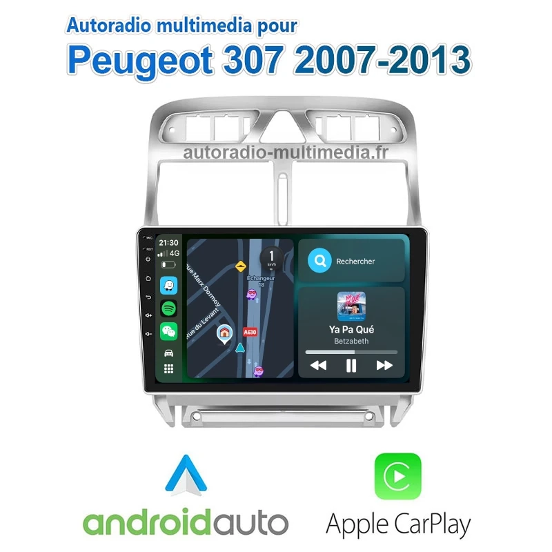 Apple CarPlay & Android Auto pour Peugeot 307 307CC 307SW