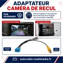 Adaptateur caméra de recul Volkswagen – connecteur RCA et raccordement autoradio d’origine