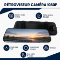 Rétroviseur caméra 1080P avec caméra de recul et écran tactile 10 pouces
