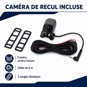 Rétroviseur caméra 1080P avec caméra de recul et écran tactile 10 pouces