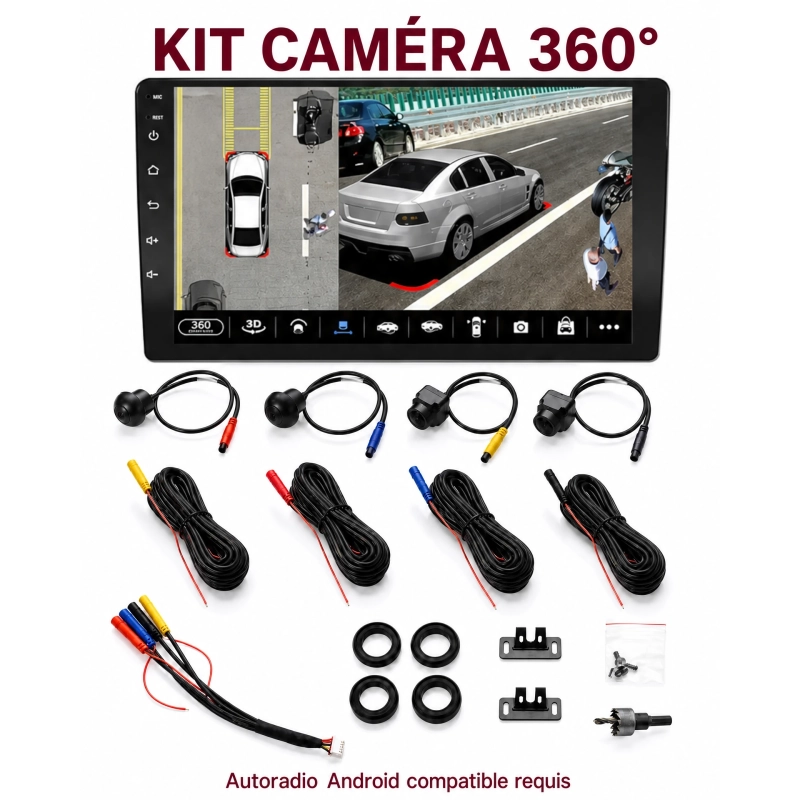 Kit caméra 360° – 4 caméras 1080P