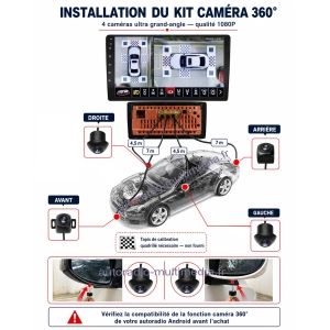 Kit caméra 360° – 4 caméras 1080P