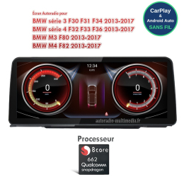 Autoradio BMW Série 3 F30 Série 4 F32 CarPlay Android Auto sans fil