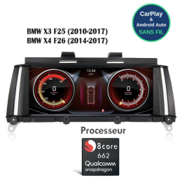 Autoradio BMW X3 F25 X4 F26 CarPlay Android Auto sans fil