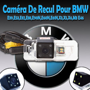 Caméra De Recul Couleur Vision Nocturne Pour BMW Série 1,3,5,X - Compatible X1 X3 X5 X6 M3 E39 E46 E90 Etc. - IP67, Angle 170°, Guide Lignes